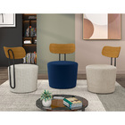 Poltrona Decorativa 54cm Inter Linho Bege - Sallar Home