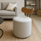 Poltrona Decorativa 54cm Inter Linho Cinza Claro - Sallar Home