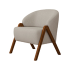 Poltrona Decorativa 71cm Mega Bouclé Suave Off White - Sallar