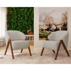 Poltrona Decorativa 71cm Mega Bouclé Suave Off White - Sallar