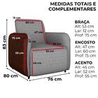 Poltrona Decorativa 76 Cm Zurique Plano Milenum Milani Store