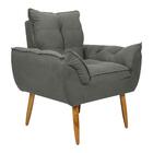 Poltrona Decorativa 88cm Com Pés Retrô Multimóveis Cr45269