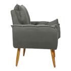 Poltrona Decorativa 88cm Com Pés Retrô Multimóveis Cr45269