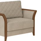 Poltrona Decorativa 95cm Akita Linho Rústico Bege - Sallar Ho