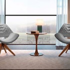 Poltrona Decorativa  Base Giratória Em Veludo Cinza Cetus