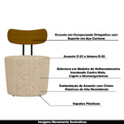 Poltrona Decorativa Addams Linho Champagne G45 - Gran Belo