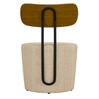 Poltrona Decorativa Addams Linho Champagne G45 - Gran Belo