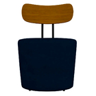 Poltrona Decorativa Addams Veludo Azul Marinho G45 - Gran Belo