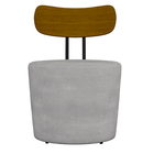 Poltrona Decorativa Addams Veludo Cinza G45 - Gran Belo