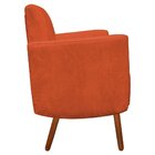 Poltrona Decorativa Agatha Braços Curvo Suede Laranja - D'ros