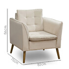 Poltrona Decorativa Aila Veludo Marfim