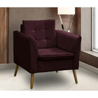 Poltrona Decorativa Aila Veludo Speciale Home