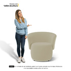 Poltrona Decorativa Aisha Orgânica Composê Sintético Bege Com