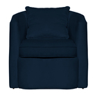 Poltrona Decorativa Alana Veludo Azul Marinho  - Montanaris D