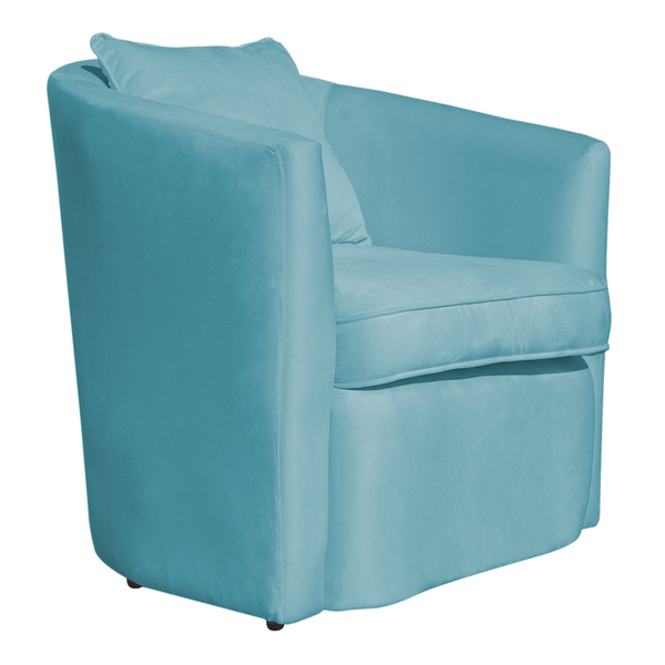 Poltrona Decorativa Alana Veludo Azul Turquesa - Montanaris D
