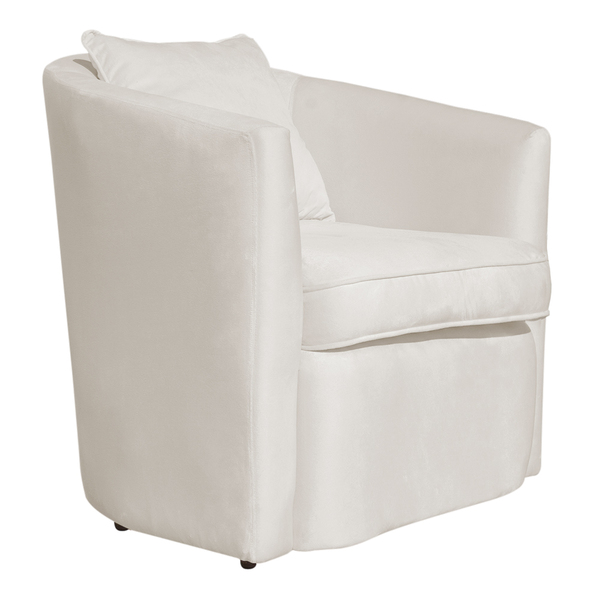 Poltrona Decorativa Alana Veludo Bege - Montanaris Decor