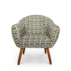 Poltrona Decorativa Alexia Larhome Tecido Suede 3d.