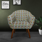 Poltrona Decorativa Alexia Larhome Tecido Suede 3d.