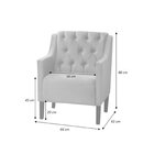 Poltrona Decorativa Alice Capitonê Veludo  Marrom