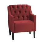 Poltrona Decorativa Alice Capitonê Veludo  Vermelho