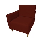 Poltrona Decorativa Alice Lado Direito Pés Trapézio Suede Bor