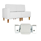 Poltrona Decorativa Alice Lado Direito Pés Trapézio Suede Bra