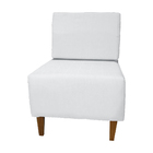 Poltrona Decorativa Alice Lado Direito Pés Trapézio Suede Bra