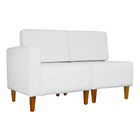 Poltrona Decorativa Alice Lado Direito Pés Trapézio Suede Bra