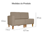 Poltrona Decorativa Alice Lado Direito Pés Trapézio Suede Cap