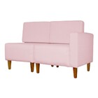 Poltrona Decorativa Alice Lado Esquerdo Pés Trapézio Suede Ro