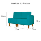 Poltrona Decorativa Alice S/braça Direita Veludo Azul Turques