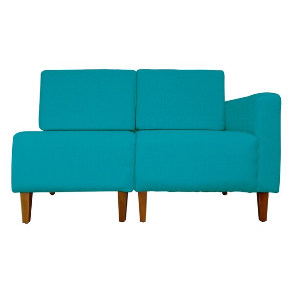 Poltrona Decorativa Alice S/braça Direita Veludo Azul Turques