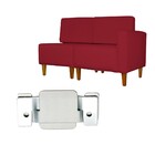 Poltrona Decorativa Alice S/braça Direita Veludo Vermelho - M