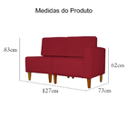 Poltrona Decorativa Alice S/braça Direita Veludo Vermelho - M