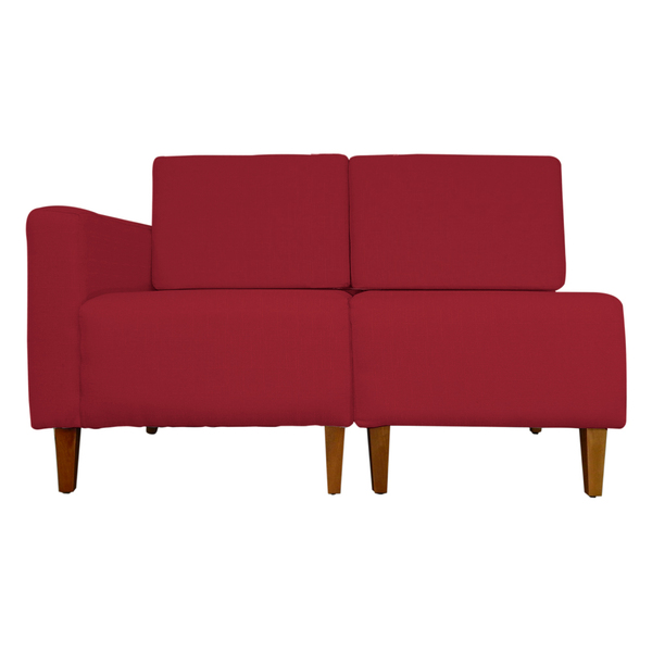 Poltrona Decorativa Alice S/braça Esquerda Veludo Vermelho -