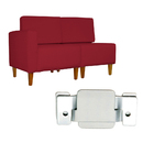 Poltrona Decorativa Alice S/braça Esquerda Veludo Vermelho -