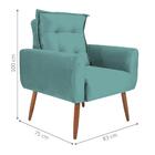 Poltrona Decorativa Alison Veludo Verde Menta