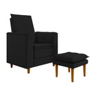 Poltrona Decorativa Amamentação Reforçada E Puff Alice Suede