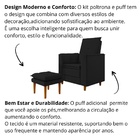 Poltrona Decorativa Amamentação Reforçada E Puff Alice Suede