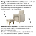 Poltrona Decorativa Amamentação Reforçada Puff Mavie Veludo B