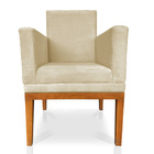 Poltrona Decorativa Amanda Suede Base Madeira Castanho - Pall