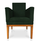 Poltrona Decorativa Amanda Suede Base Madeira Castanho - Pall