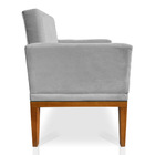 Poltrona Decorativa Amanda Suede Base Madeira Castanho - Pall