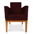 Poltrona Decorativa Amanda Suede Base Madeira Castanho - Pall