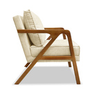 Poltrona Decorativa Ana Para Sala De Estar Linho Bege - Monta