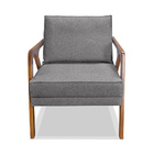 Poltrona Decorativa Ana Para Sala De Estar Linho Cinza - Mont