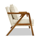 Poltrona Decorativa Ana Para Sala De Estar Linho Off White -