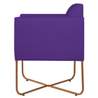 Poltrona Decorativa Andréia Base X Bronze Sintético - Roxo
