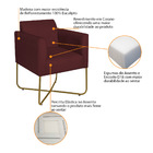 Poltrona Decorativa Andréia Base X Dourada Sintético - Bordô