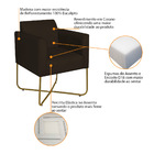 Poltrona Decorativa Andréia Base X Dourada Sintético - Marrom
